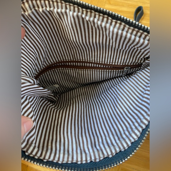 NINE WEST Vintage Envelope Braided Clutch Navy Blue - Picture 5 of 5